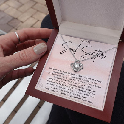 Best Friend Gift | Soul Sister, BFF Necklace, Unbiological Sister, Christmas Gift for Her, Small Long Distance Gifts, Female Best Friend 4