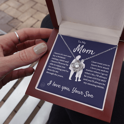 Mom - Always My Mother - Eternal Hope | Gift for Mother From Son, Mother's Day Necklace, I'll Always Be Your Little Boy