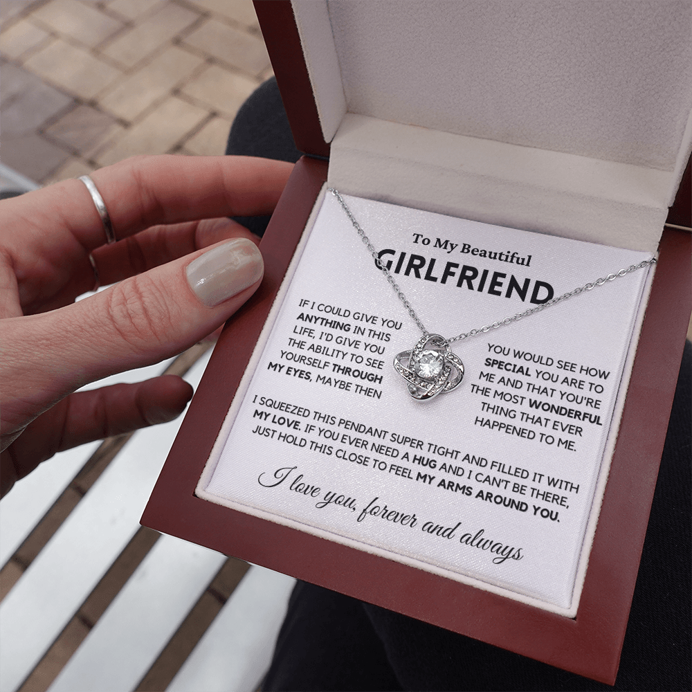 Girlfriend - Always Here - Necklace | Gift for Girlfriend, Annviersary Gift, Valentine's Day Present, From Boyfriend 04b Necklace Love Knot