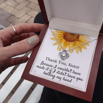 Sister From Sister Gift | Thank You, Sister, I Wouldn't Have Made It If I Didn't Have You Holding My Hand, Sunflower Wedding Gift, Older Sis