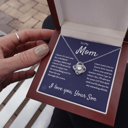 Mom - Loved Mother - Necklace | Gift for Mother From Son, Mother's Day Necklace, I'll Always Be Your Little Boy, Mom and Son