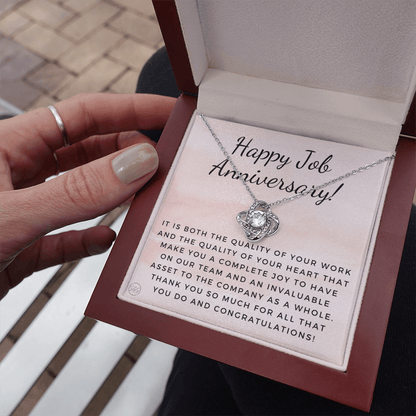 Happy Job Anniv. - Gift from Boss, Hustle, Congrats, Thank You Gift, Employee Appreciation, Work Anniversary, Small Business Gifts, Years of Service Pink C