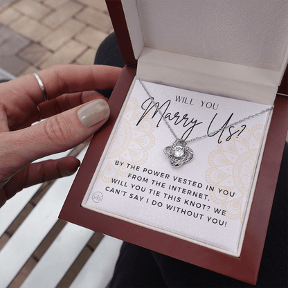 Wedding Officiant Proposal Gift | Will You Marry Us? Will You Be Our Officiant? For Friends, Best Friend Bestie Necklace Bridal Party 0817hK2