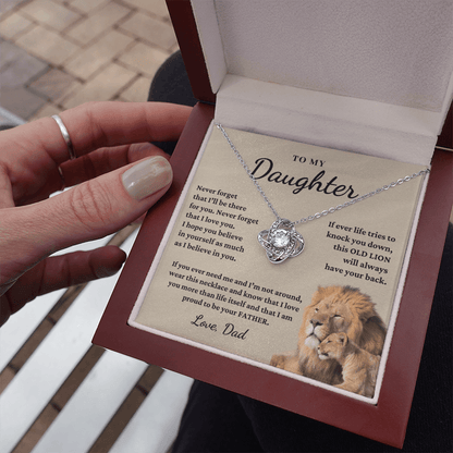 Daughter - Proud of you - Necklace | Gift for Daughter from Dad, Proud to be Your Father, Graduation Gift, Birthday, This Old Lion