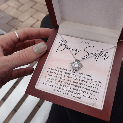 Bonus Sister Gift | Sister in Law Gift, Best Friend Necklace, Roommate, Step Sister, Christian, Birthday 25th, 16th, 30th, Christmas 1104cKA