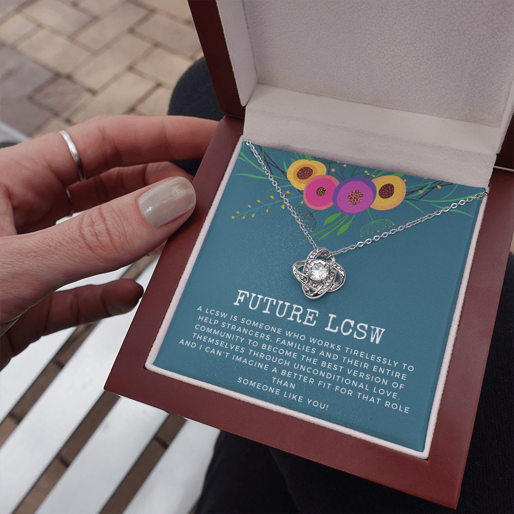 Future LCSW Gift | Graduation Necklace, Social, Case Worker, Counselor, MSW, Social Work, Appreciation, School, Bachelor's Degree