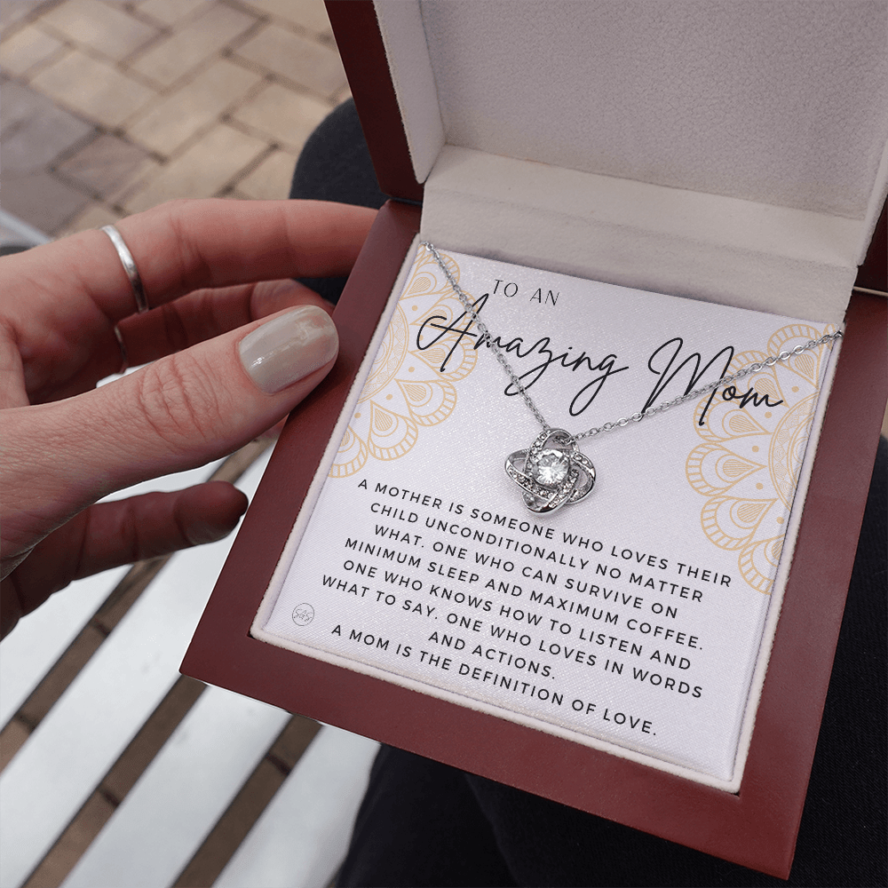 Gift for Mom | For An Incredible Mom, Mother's Day Necklace, From Daughter, Gift for New Mom, Pregnant Sister Gift, Christmas Gift 1112abKA