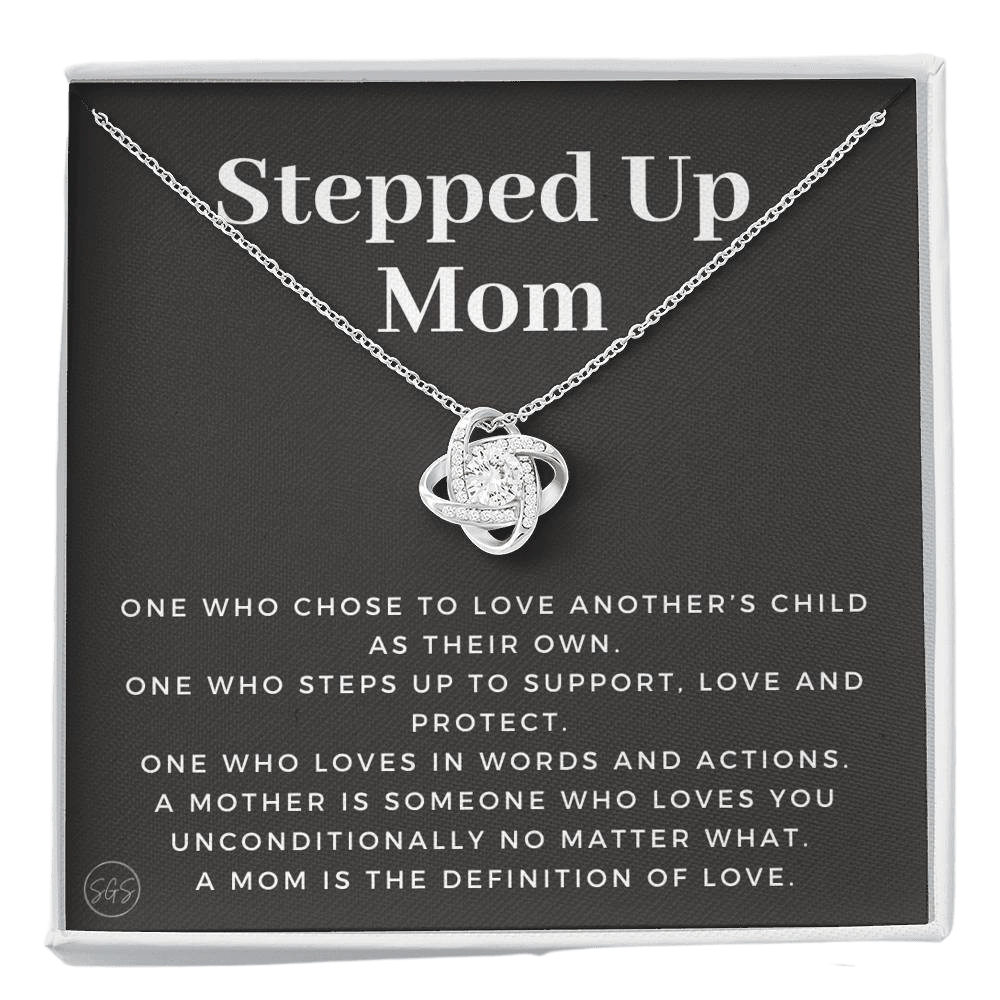 Stepped Up Mom | Gift for Stepmom, Bonus Mom, Stepmother, Mother's Day Present, Grandma, Second Mama, From Step Daughter Son, Christmas, Birthday, Foster 1105bK